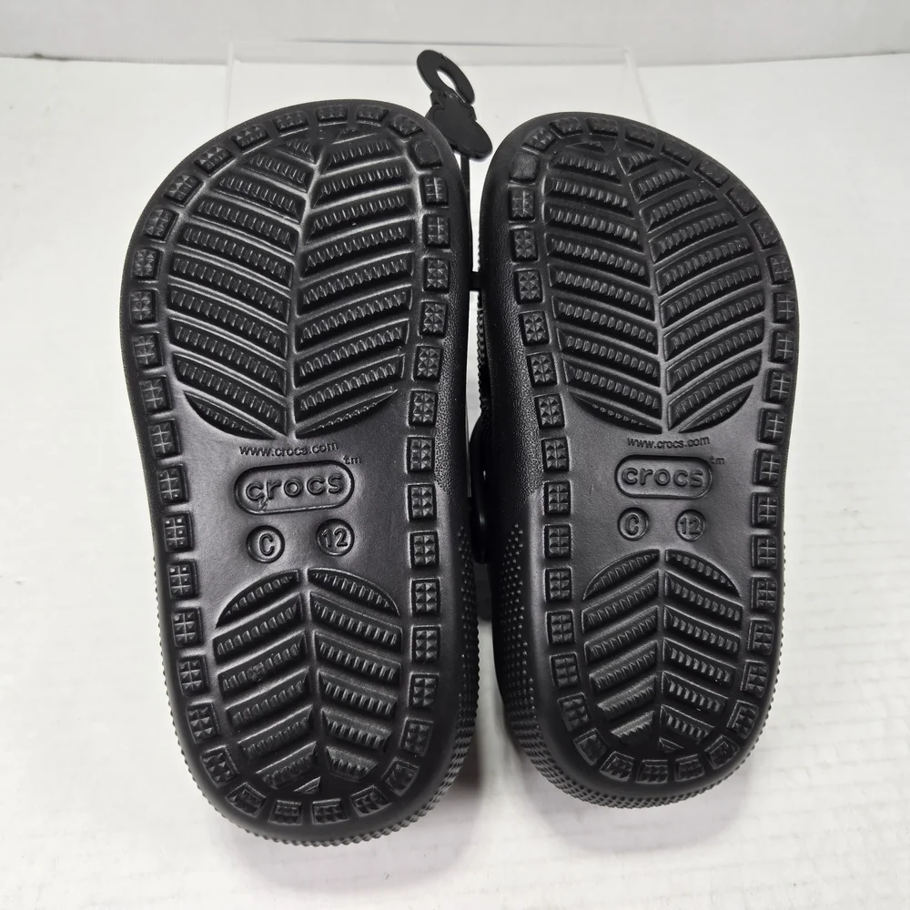 CROCS Unisex Classic Cutie Clog Black Slip-on Sandals Size C12 Toddler